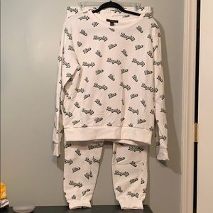 Naughty and nice pj set